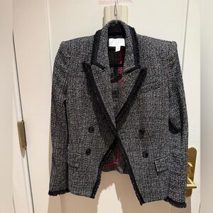 Boss Black and Gray Textured Blazer